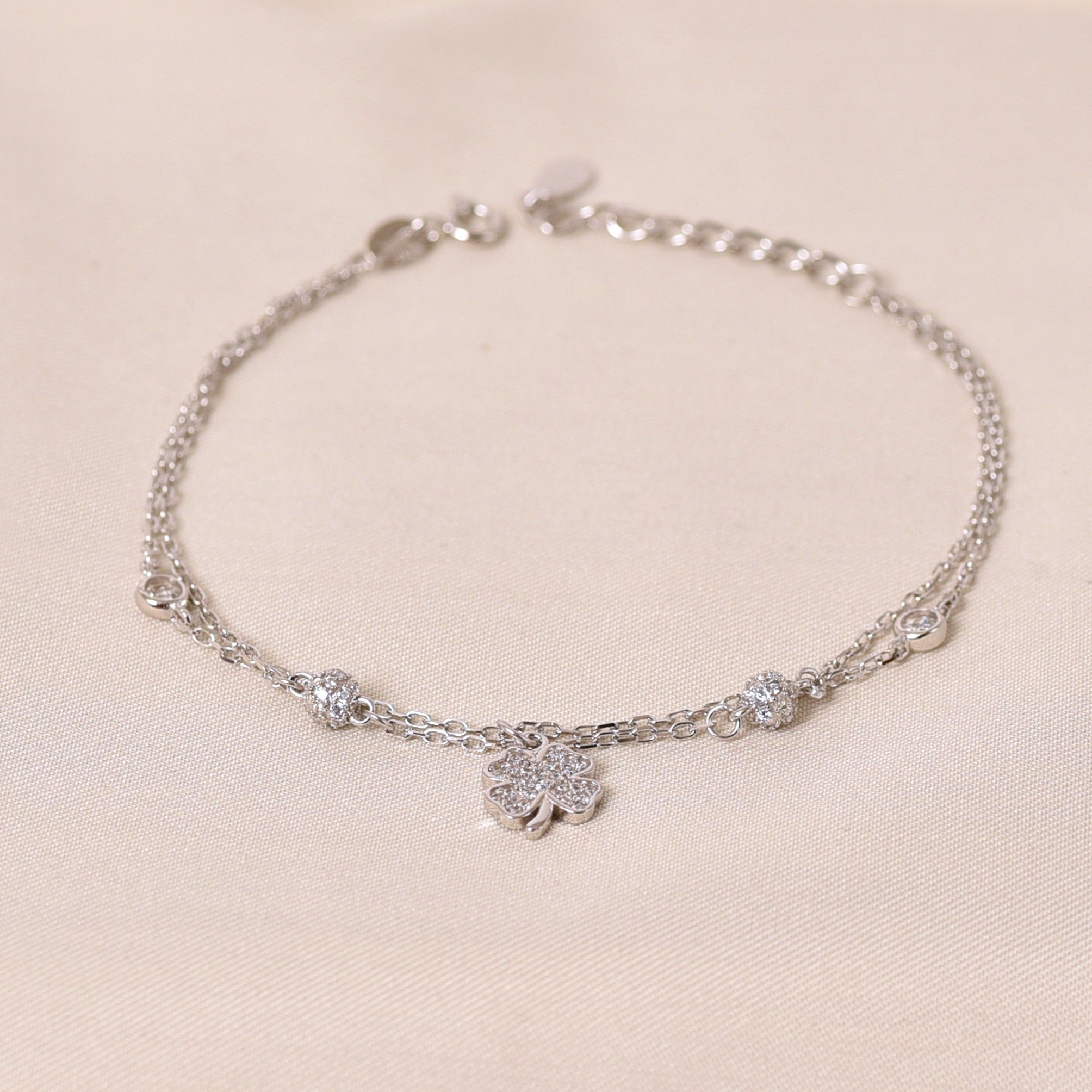 Two Layer Hibiscus Tennis Bracelet