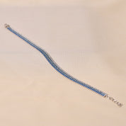 Rainbow Tennis Bracelet- Dark Blue