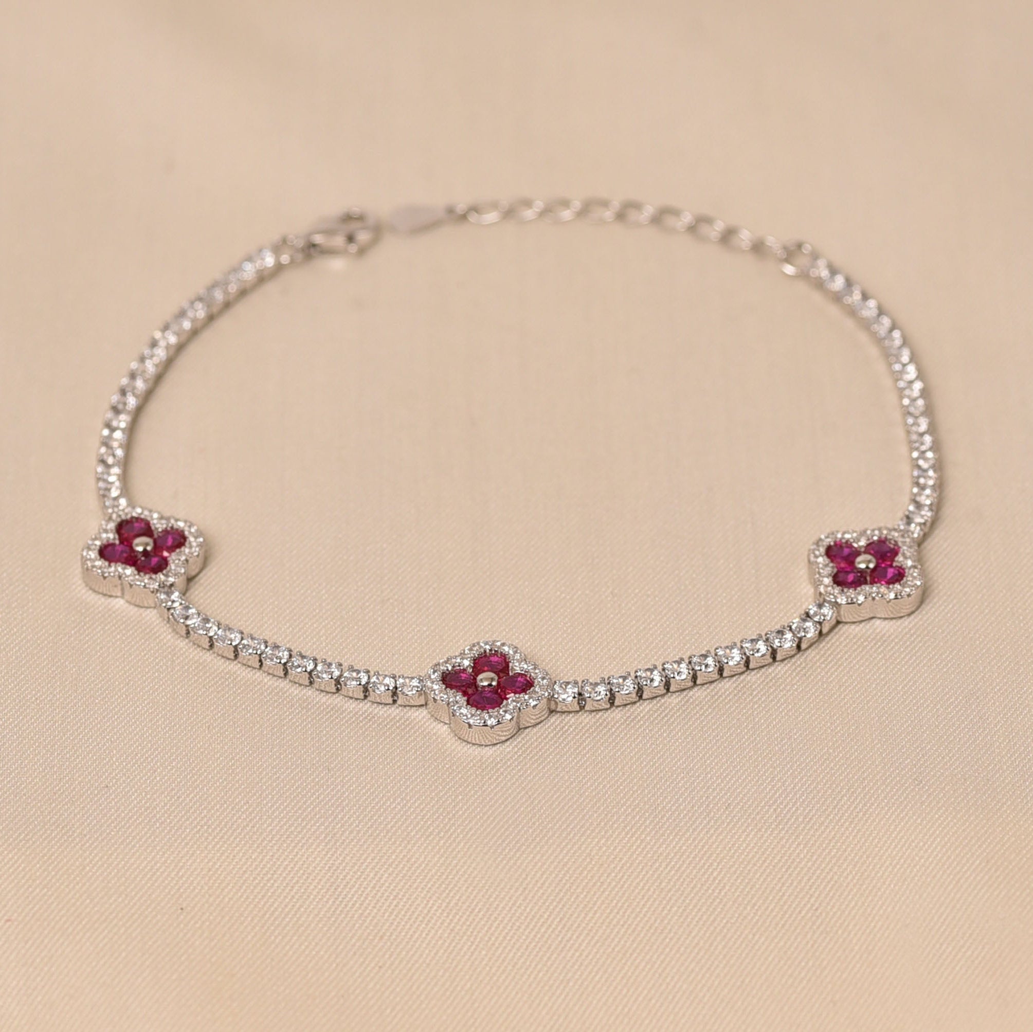 Clove Charm Bracelet- Pink