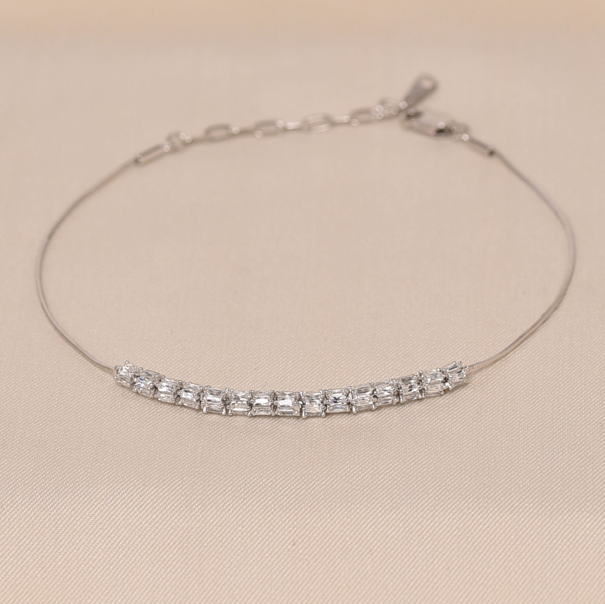 925 Sterling Silver and Diamond Bracelet for Women - Elyta