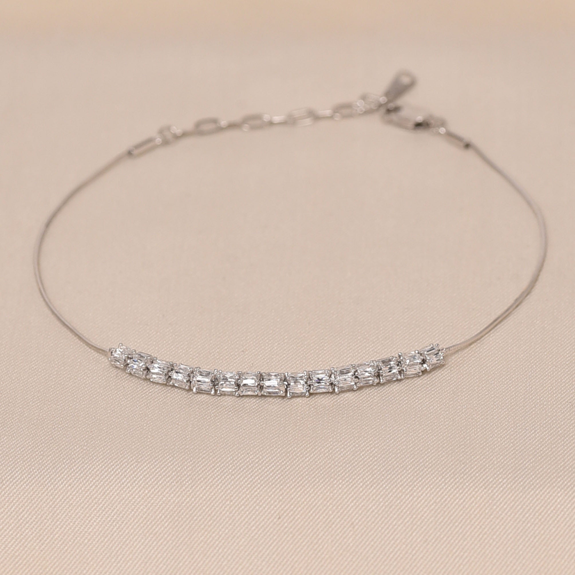925 Sterling Silver and Diamond Bracelet for Women - Elyta