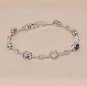925 Sterling Silver Crystal Bracelet for Women