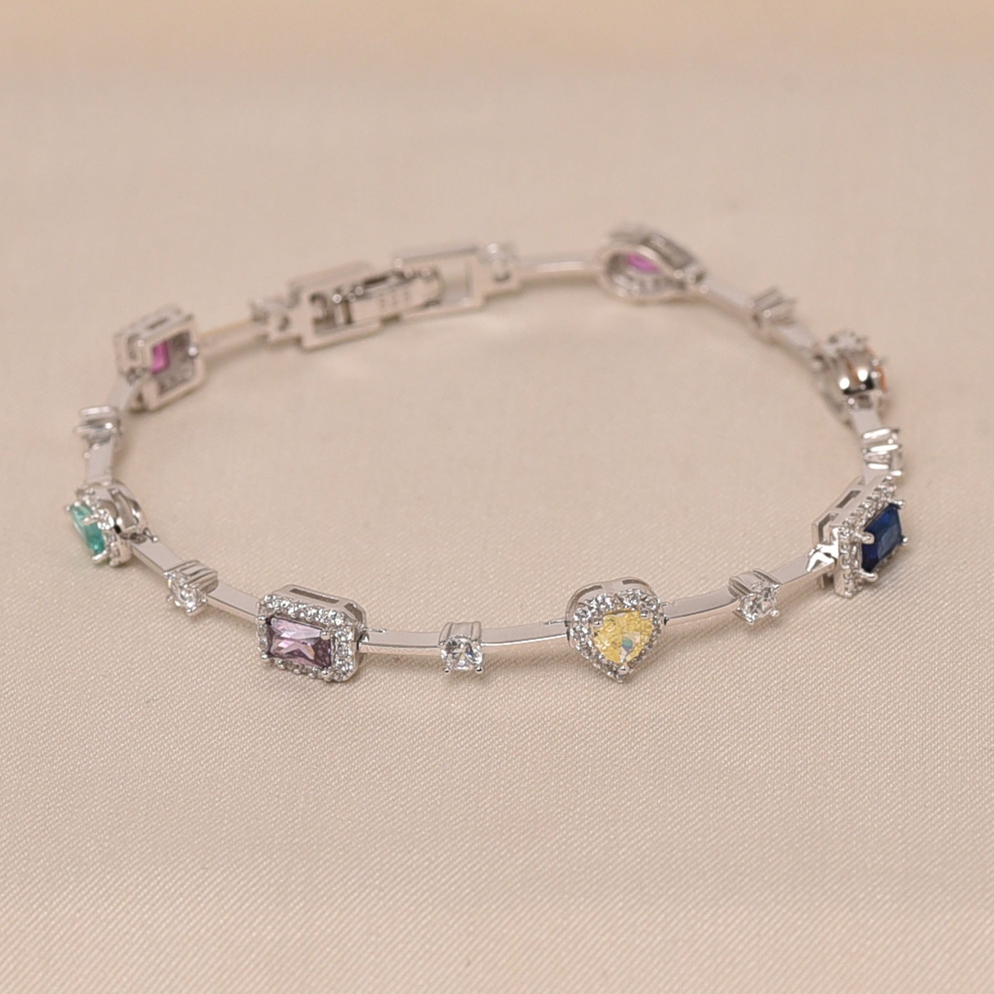 925 Sterling Silver Crystal Bracelet for Women