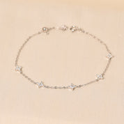 925 Silver Simple Charm Diamond Bracelet