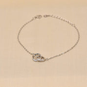 925 Silver Love Linked Bracelet