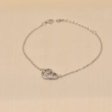 925 Silver Love Linked Bracelet
