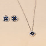 Clove Charm Pendant Set With Chain -Dark Blue