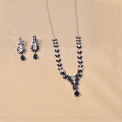 blue Diamond Necklace set  Under 12000 by Elyta