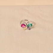 925 Silver Multi-color Ring for women