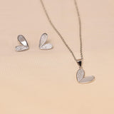 Heart MOP Pendant Set With Chain