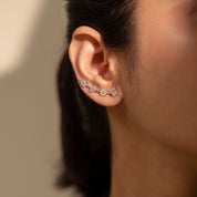 AAA+ Diamond like stone Cuff Earring Gift for Her - Elyta