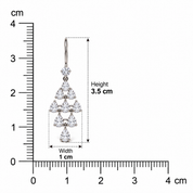 Elegant Silver Pear-Cut Stone Drop Earrings