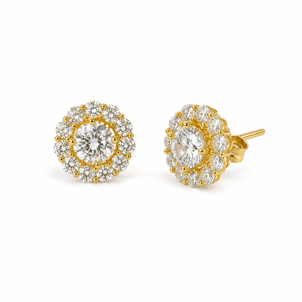 925 Silver Manali Studs Gold