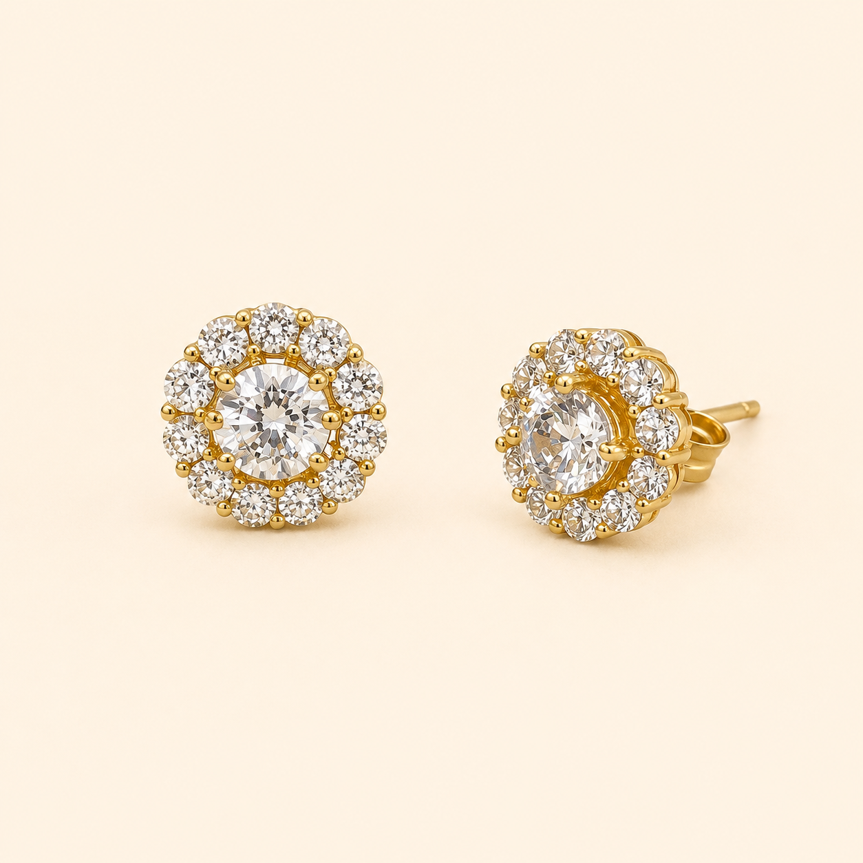 925 Silver Manali Studs Gold