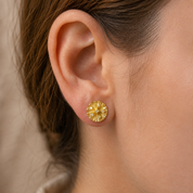 Sterling Avni Diamond Earring-Gold