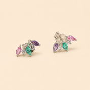 Multicolour Leaf Studs