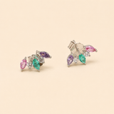 Multicolour Leaf Studs