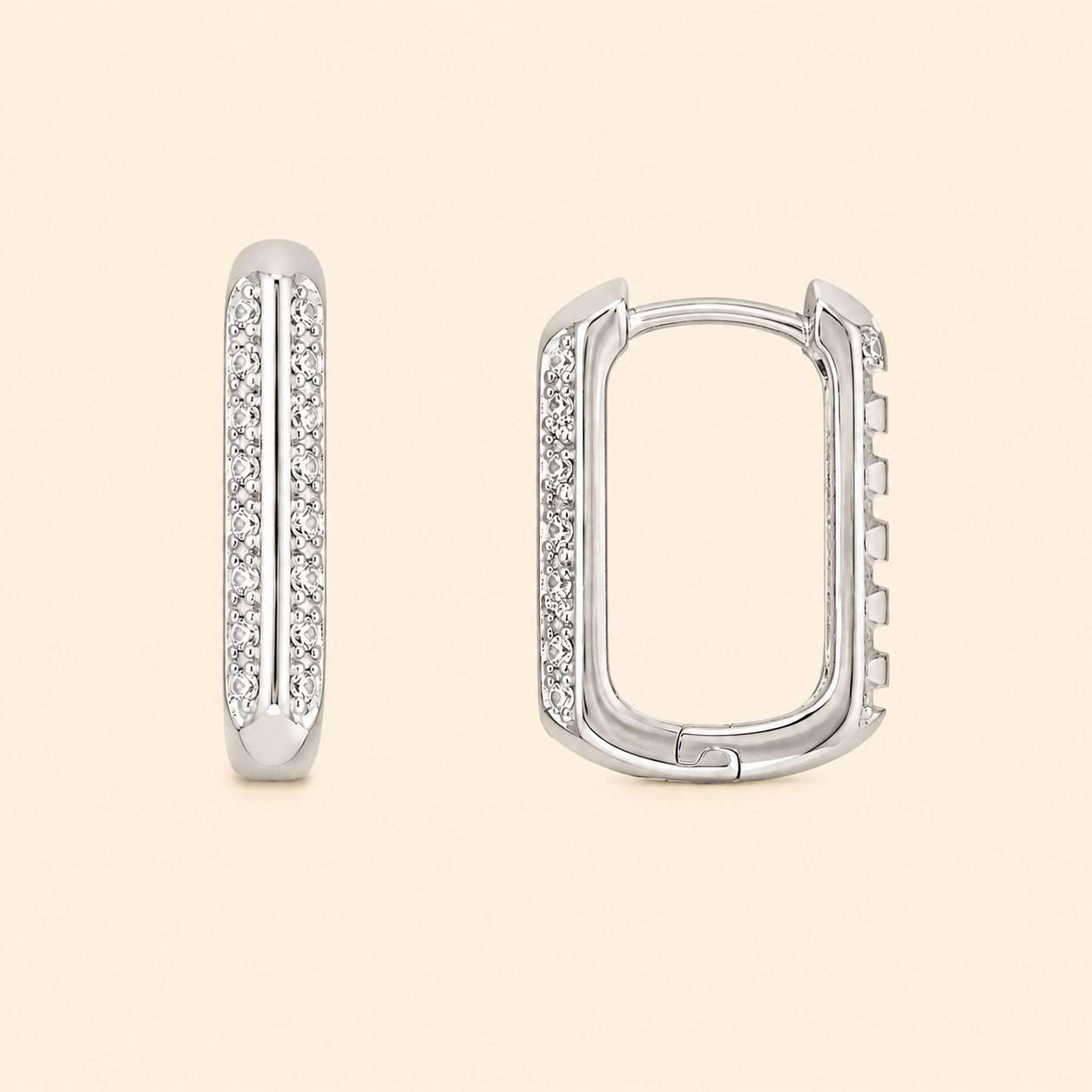 925 Silver Sparkle Hoops