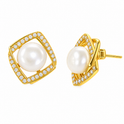 Square Pearl Elegance Gold