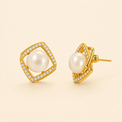 Square Pearl Elegance Gold