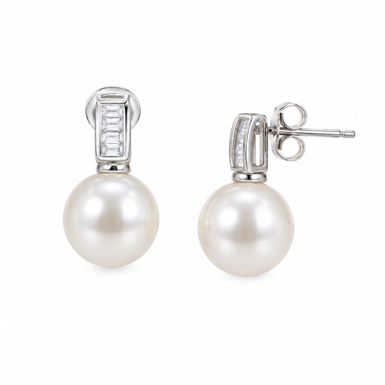 925 Silver Pratl Diamond Earrings