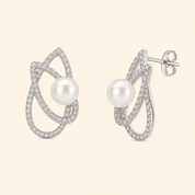 925 Silver fancy Diamond Earrings