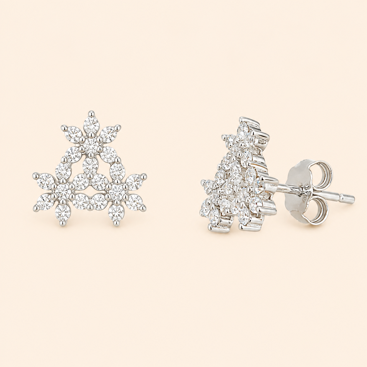 Three Flower Studs