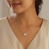 Ractangle & Drop Diamond Necklace