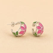Opal Pearl Finish Hoop Earrings -Mix