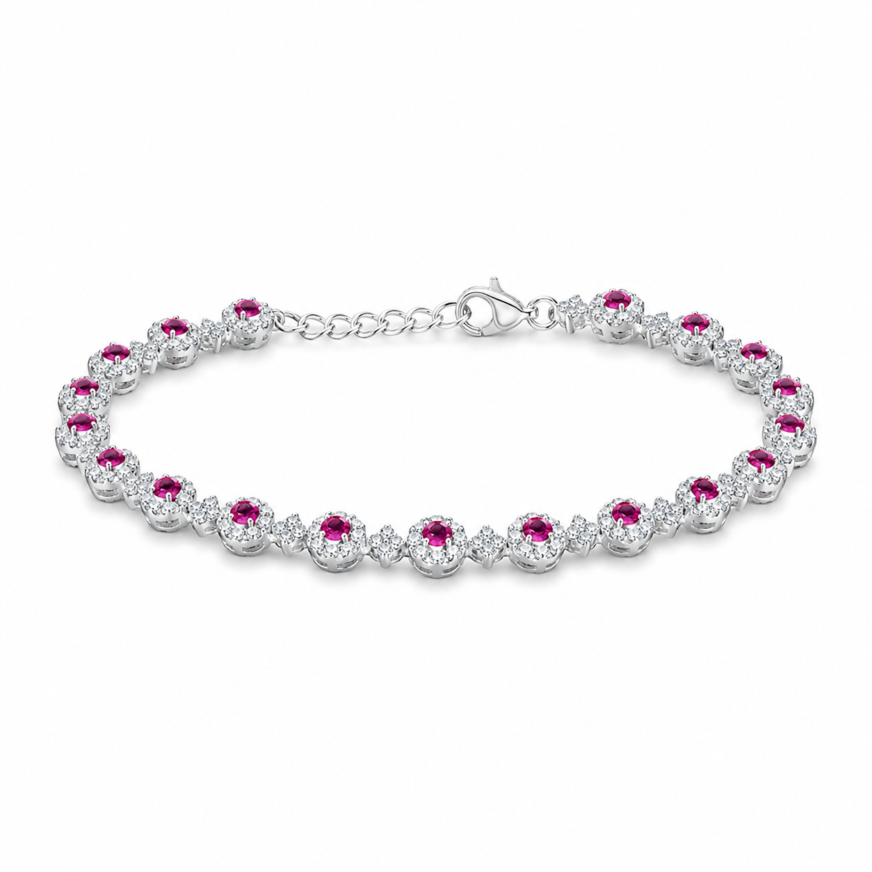 Shakira Tennis Bracelet -Dark Pink