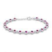 Shakira Tennis Bracelet -Dark Pink