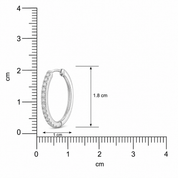 925  Diamond Oval Hoop Earrings
