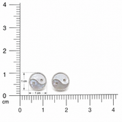 925 Silver Eclipse Earrings - White