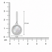 925 Silver MOP Charm Drop- White