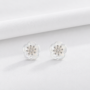 925 Silver Kunzite MOP  Earrings -White