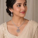 Sterling  Silver Query Pearl Haram - Pink