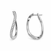 925 Silver Aura Pave Huggies