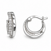 Split-Band Pave Earrings