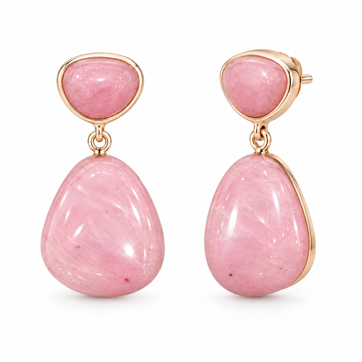 925 Silver Luisa Drop Earrings -Dusty Rose Pink