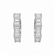 925 Silver Classic Ovel Sparkle Hoops