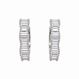 925 Silver Classic Ovel Sparkle Hoops
