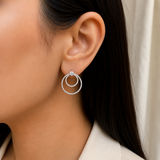 Double Circle Pave Studs
