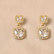 925 Silver- Diamond Adhira Drops Gold