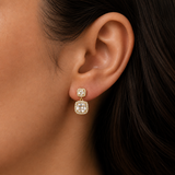 925 Silver- Diamond Adhira Drops Gold