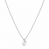 925 Silver Heart Pearl Necklace