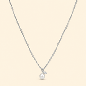 925 Silver Heart Pearl Necklace