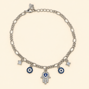 925 Silver Evil Eye Charm Bracelet