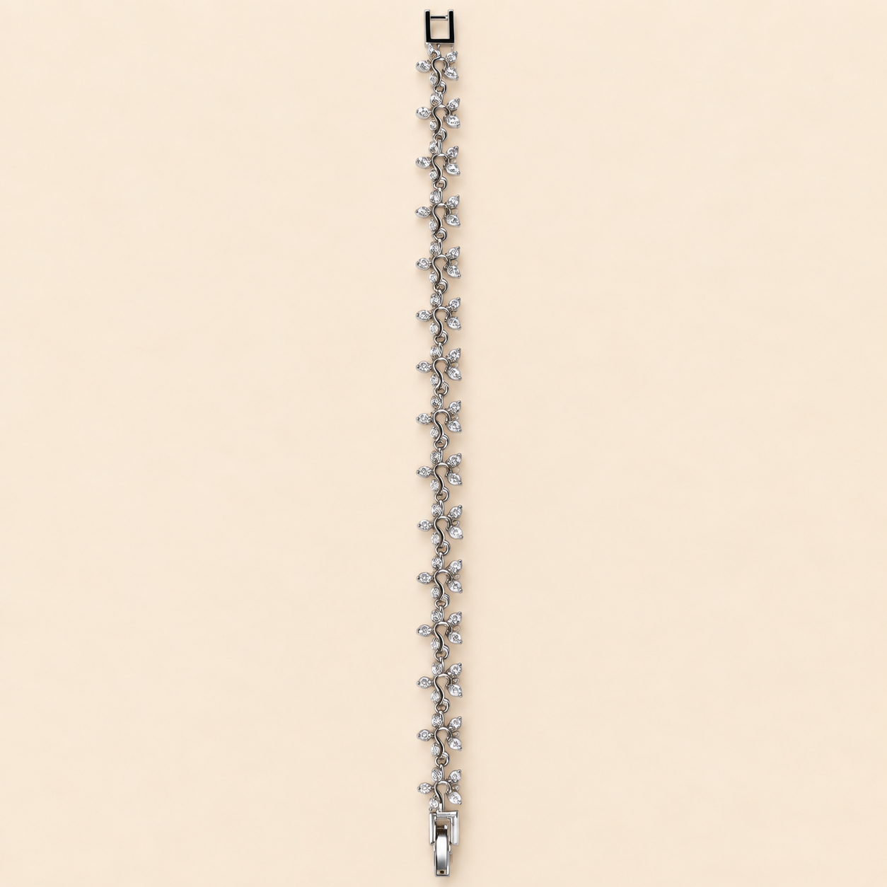 925 Silver Floral Cluster Bracelet