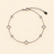Hollow Cleefed Tennis Bracelet