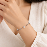Hollow Cleefed Tennis Bracelet
